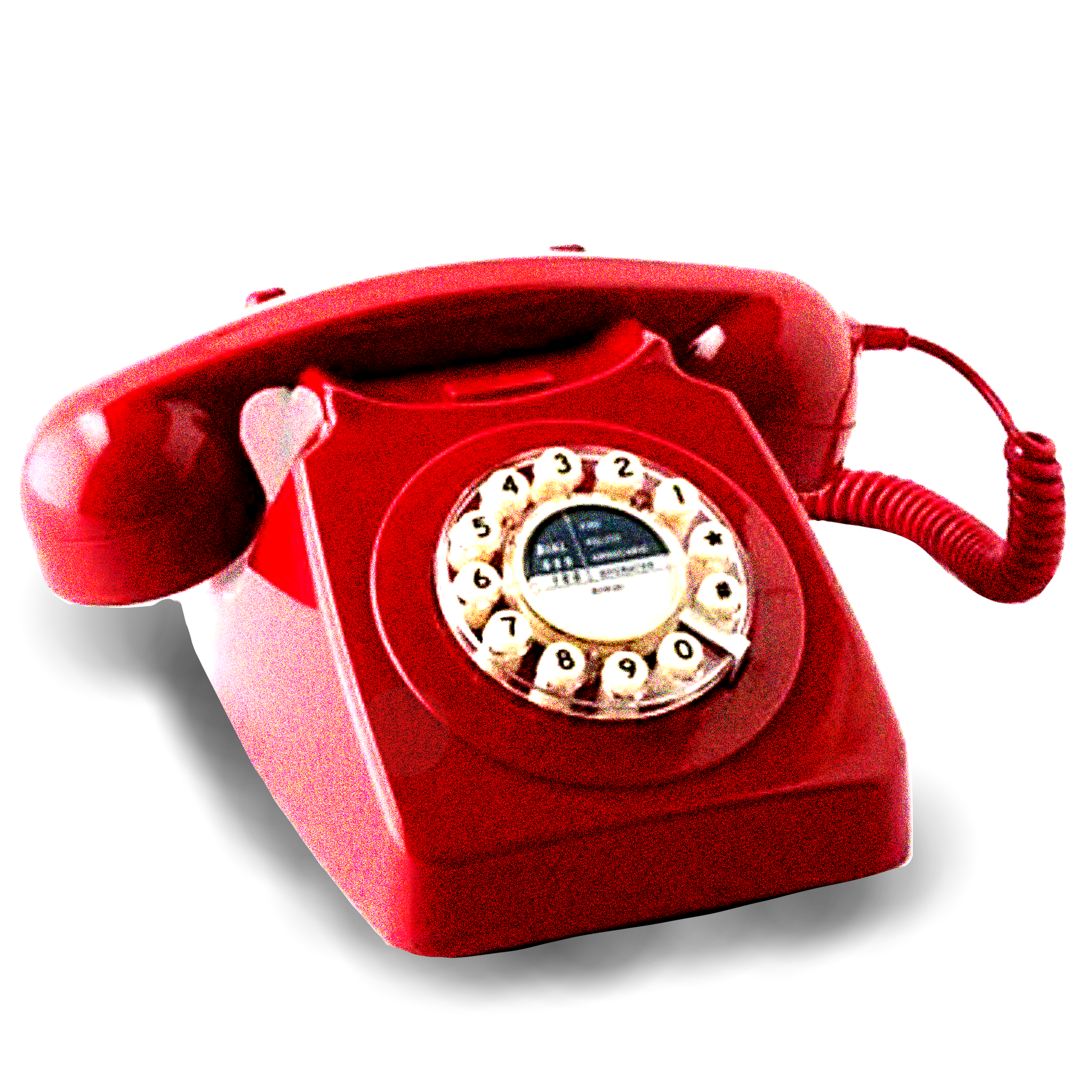 Red vintage telephone