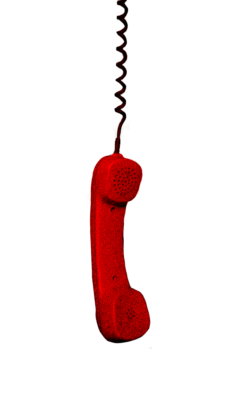 Red vintage telephone